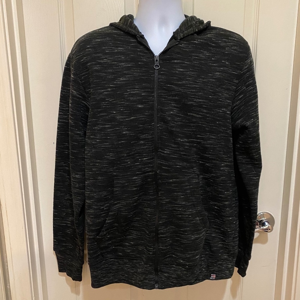 Vintage Y2K Phat Farm Black Gray Full Zip‎ Hoodie Jacket